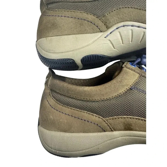 Dansko Helen Taupe Blue Slip On Sneakers EU38 US 7.5-8 No-Tie Leather Suede Work - Picture 7 of 11